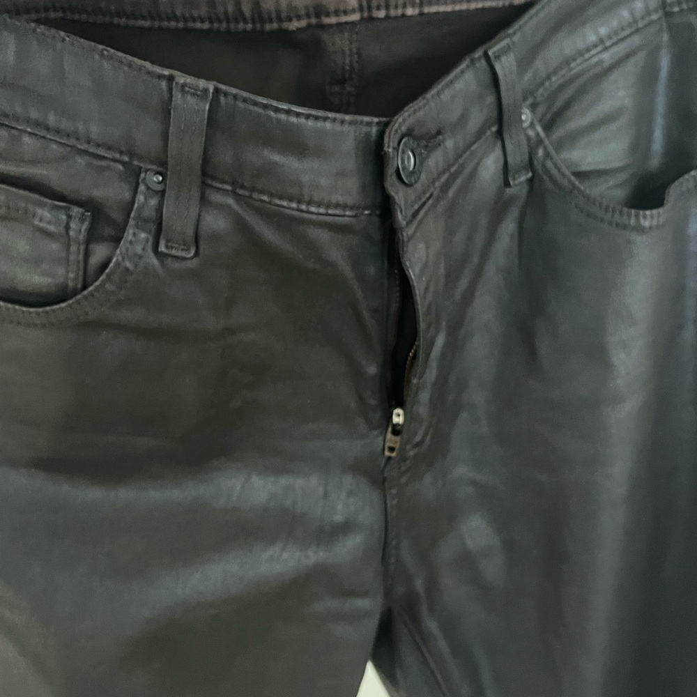 Ag Adriano Goldschmied Brown Faux Leather Pants